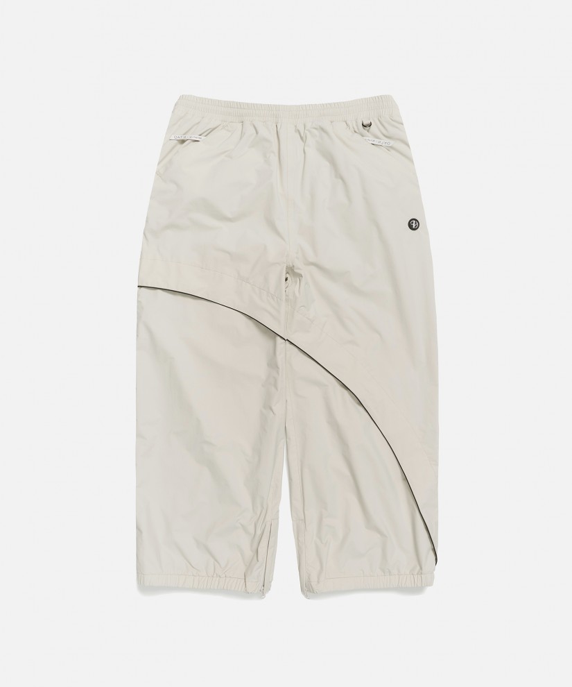 Curved Flap Pants (White Grey)