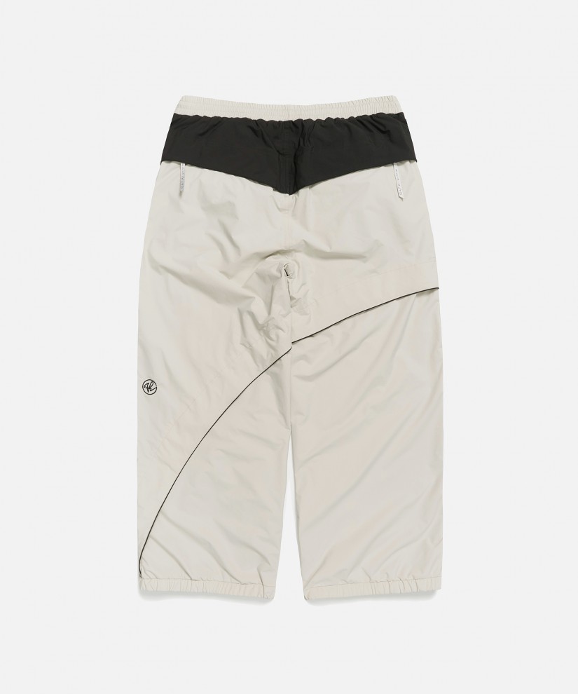 Curved Flap Pants (White Grey)