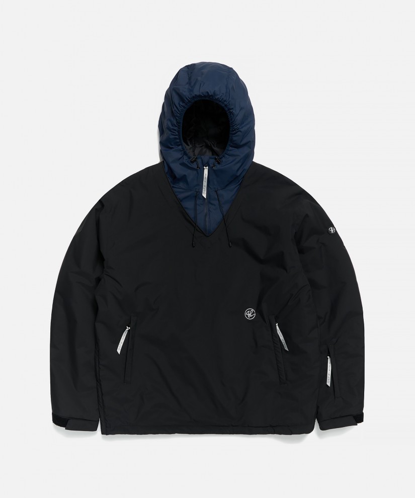 Layered Hood Pullover (Black)