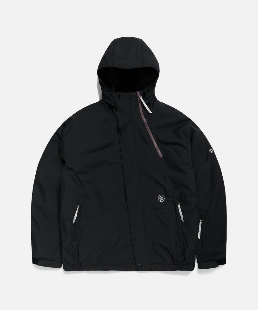 Off-Center Placket Jacket (Black)