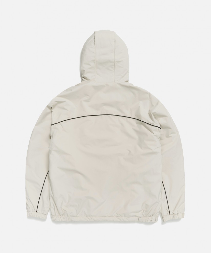 Off-Center Placket Jacket (White Grey)