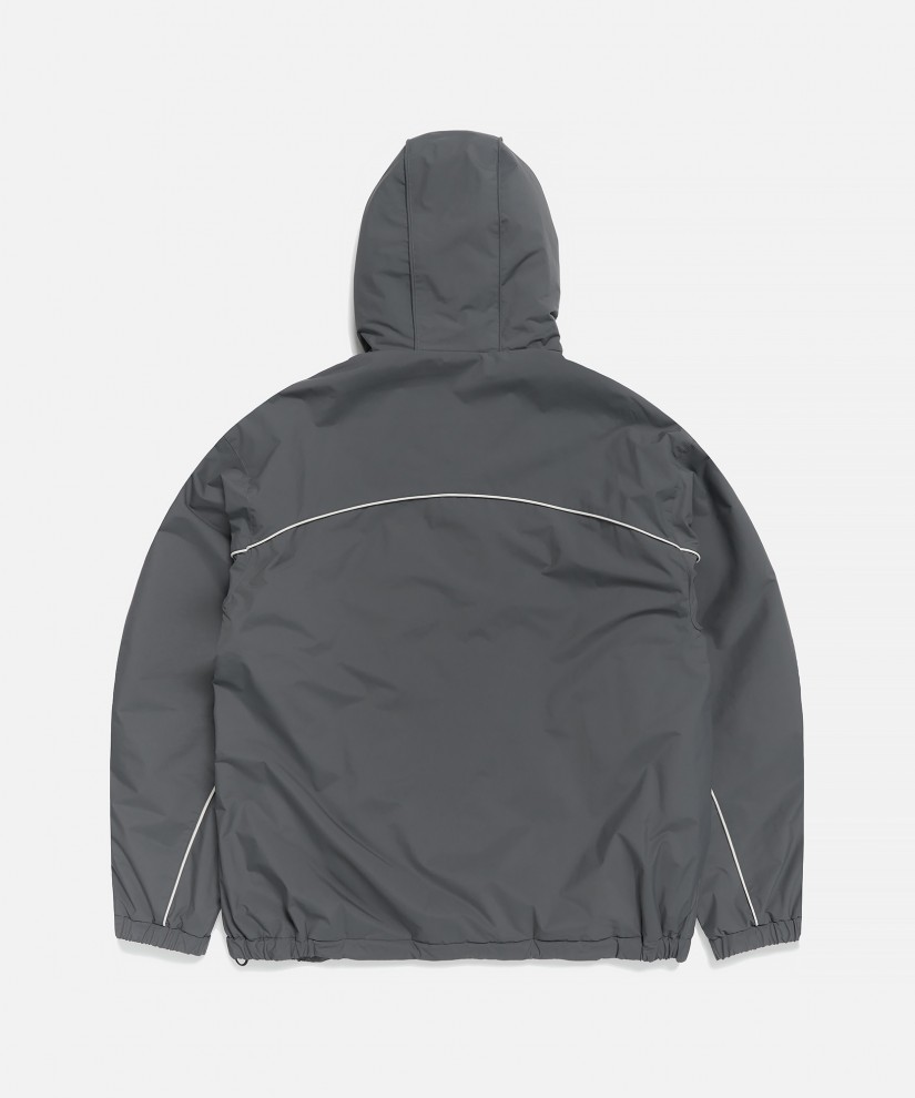 Off-Center Placket Jacket (Steel Grey)