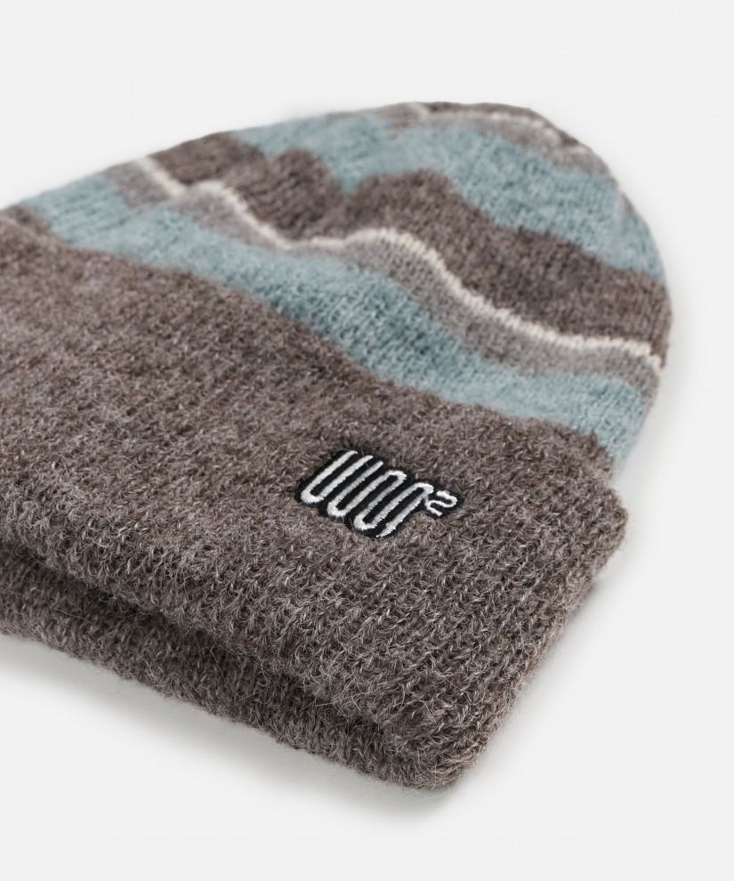 Stripe Beanie (Brown)