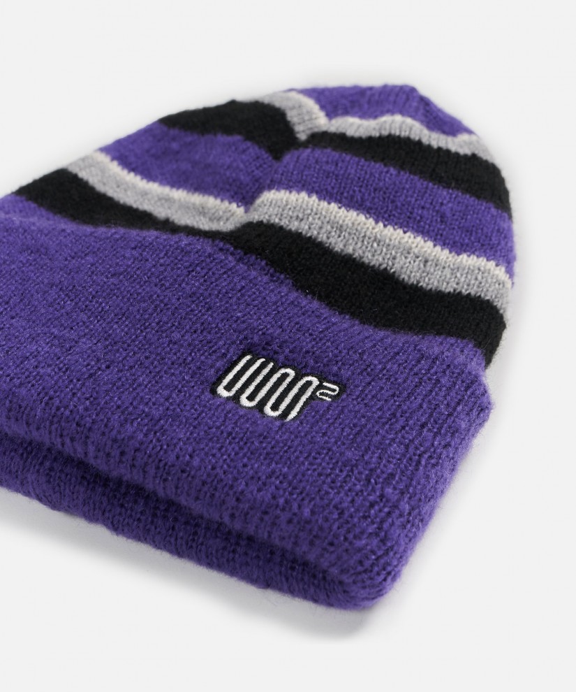 Stripe Beanie (Purple)