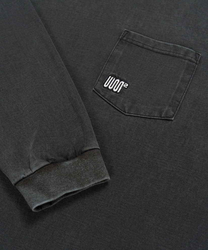 Washed Patch-Pocket L/S (Black)