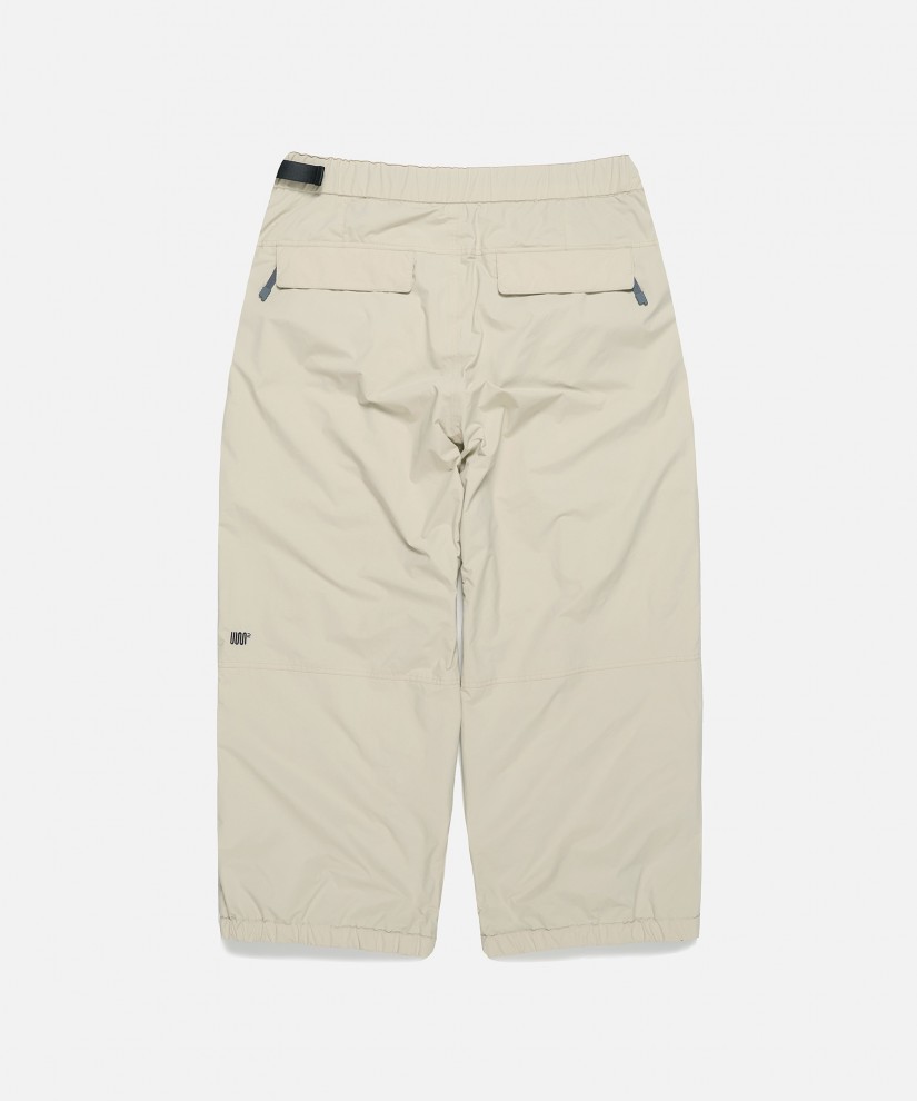 Deep-Pleated Pants [Loose-Fit] (Beige)