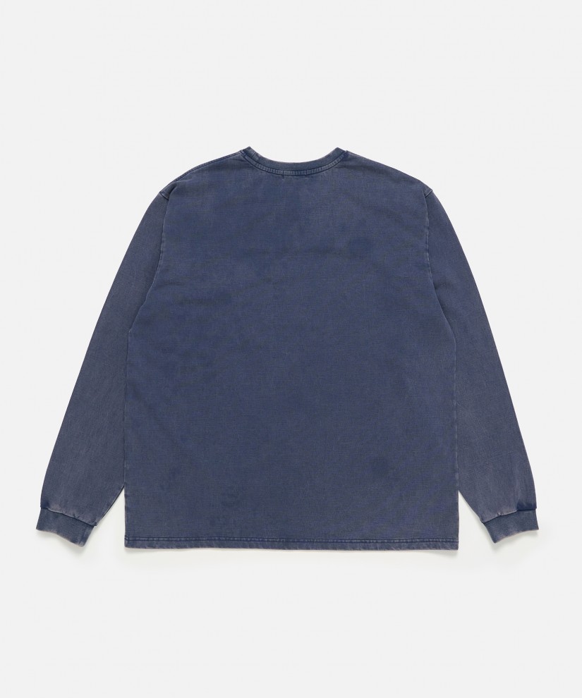 Washed Patch-Pocket L/S (Navy)